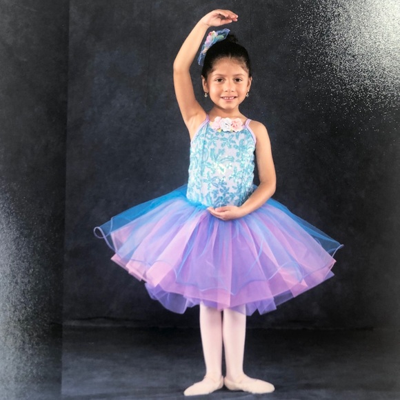 Ballerina Tutu Sequin Dress with Head Piece. Item# 0061 - Picture 4 of 5